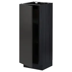 IKEA METOD(994.988.78) шкаф/полки, черный/Nickebo матовый антрацит
