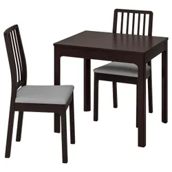 IKEA EKEDALEN / EKEDALEN(292.968.74) стіл і 2 стільці, темно-коричневий / Orrsta світло-сірий