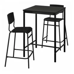 IKEA SANDSBERG / STIG  Барный стол и 2 стула черный / черный (294.702.17)