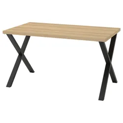 IKEA SKÅLSTA(195.907.67) стол, имит. дуб/в форме х черного серого