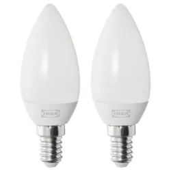 IKEA SOLHETTA  LED лампа E14 250 люмен, люстра / белый опал (304.987.48)