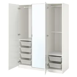 IKEA PAX / FARDAL/ÅHEIM(193.361.49) комбінований гардероб, глянцевий білий/дзеркало