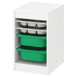 IKEA TROFAST(094.804.15) ящик/лоток для хранения kmb, белый серый/зеленый
