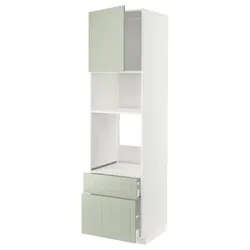 IKEA METOD / MAXIMERA(194.876.09) в шухляді/мікрофон з дверцятами/2 шухляди, білий/Stensund світло-зелений