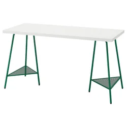 IKEA LAGKAPTEN / TILLSLAG(494.783.21) стол письменный, белый / зеленый