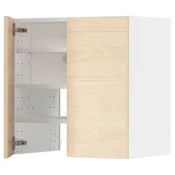IKEA METOD(295.052.50) шкаф с вытяжкой и полкой/дверью, белый/Askersund узор светлый ясень