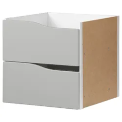 IKEA KALLAX Вставка с 2 ящиками, серый (204.967.40)
