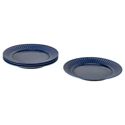 IKEA STRIMMIG(105.056.84) тарелка, керамическая посуда синяя