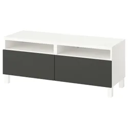 IKEA BESTÅ(395.729.65) Тумба под телевизор с ящиками, белый/Lappviken/Stubbarp темно-серый