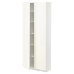 IKEA METOD(495.073.14) высокий шкаф/полки, белый/Вальстена белый