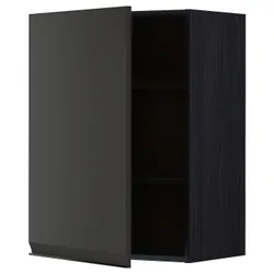 IKEA METOD(594.956.31) навісна шафа з полицями, чорний/Upplöv матовий антрацит