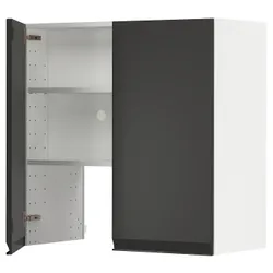 IKEA METOD(495.043.58) шафа з витяжкою та полицею/дверями, білий/Upplöv матовий антрацит