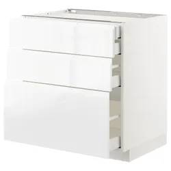 IKEA METOD / MAXIMERA (792.542.87) сз стж 3пр/2н/ср/в сзу, белый/Воксторп глянцевый/белый