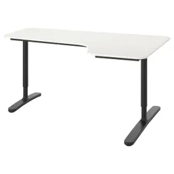 IKEA BEKANT(090.064.27) кутовий стіл, справа, Білий чорний