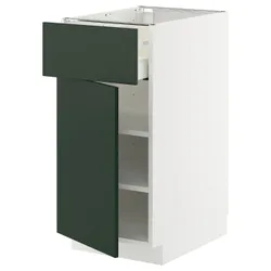 IKEA METOD / MAXIMERA(795.568.74) шафа ящики/двері, білий/Хавсторп темно-зелений