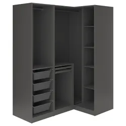 IKEA PAX / FYRUDDEN(395.817.62) угловой гардероб, темно -серый/синий