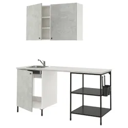 IKEA ENHET(893.374.71) кухня, антрацит/імітація бетону