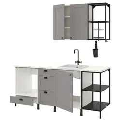 IKEA ENHET(193.373.99) кухня, антрацит/сіра рама