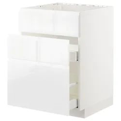 IKEA METOD / MAXIMERA(992.543.09) одна штука от злотых + 3 штуки / 2 штуки, белый/Воксторп глянцевый/белый