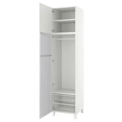 IKEA PLATSA(194.308.11) Шафа/2 двері, біле Дзеркальне скло STRAUMEN/FONNES біле