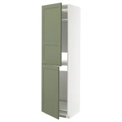IKEA METOD(595.175.48) Гардероб шкафы, Biały/Axstad Greya -green