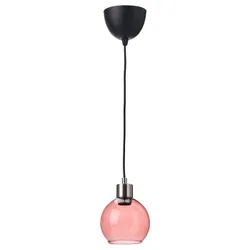 IKEA JAKOBSBYN / SKAFTET (593.924.59) подвесная лампа, розовый / никелированный