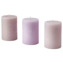 IKEA JÄMNMOD(105.022.23) блочная ароматическая свеча, душистый горошек/фиолетовый