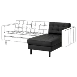 IKEA LANDSKRONA (994.441.64) диван, дополнительная кровать, Гранн/Бомстад черный/дерево/черный