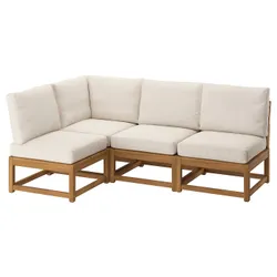 IKEA NÄMMARÖ(196.103.03) Модульный угол из 3 человек, Внешнее пятно светло -коричневое/фрон/дувхольмен бежевый