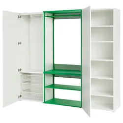 IKEA PLATSA(195.937.75) Гардероб/2 двери, Белый фоннес/зеленый