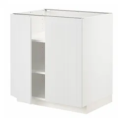 IKEA METOD(394.545.99) stj шафа / полиці / 2 двер, білий / Stensund білий