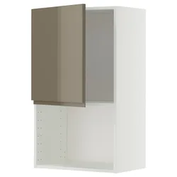 IKEA METOD(895.768.81) Кабінет Мікроваля, білий/Voxtorp Gloss Dark -brown