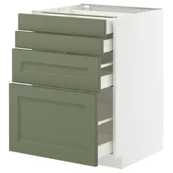 IKEA METOD / MAXIMERA(495.172.85) Вона st 4fr/4szu, Biały/axstad gria -green
