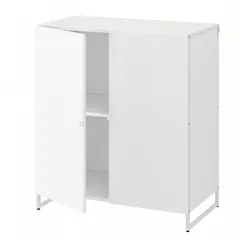 IKEA JOSTEIN(794.371.69) книжный шкаф с дверцами, вход/выход/белый