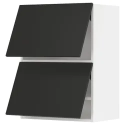 IKEA METOD(494.981.64) шафа 2-х дверний рівень, білий/матовий антрацит Nickebo