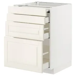 IKEA METOD / MAXIMERA(494.334.41) шафа з висувною стільницею / 3 шухляди, білий / Bodbyn крем