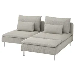 IKEA SÖDERHAMN (293.057.60) 2-місний диван, з шезлонгом / Viarp бежевий / коричневий