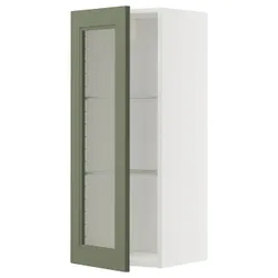 IKEA METOD(495.177.37) Должен половина/стекло, Biały/Axstad Greya -green