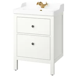 IKEA HEMNES / RUTSJÖN(695.599.91) тумба під умивальник з ящиками/мийкою/змішувачем, білий