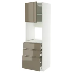 IKEA METOD / MAXIMERA(495.770.24) Гардробы Wy N Pek/Drz/3 Suck, белый/voxtorp Gloss Dark -Brown