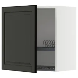 IKEA METOD(795.786.87) Настенный шкаф с сушилкой для вакансии, Biały/Bodbyn Black