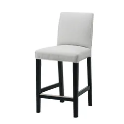 IKEA BERGMUND(893.881.73) Барний стілець зі спинкою, чорний/Orrsta світло-сірий