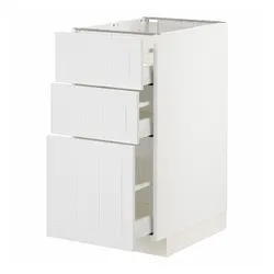 IKEA METOD / MAXIMERA (494.094.98) тумба стояча з 3 ящиками, білий / Stensund білий
