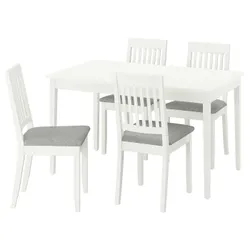 IKEA NÄSINGE / NÄSINGE(495.969.37) Стіл та 4 стільці, білий/білий бежевий