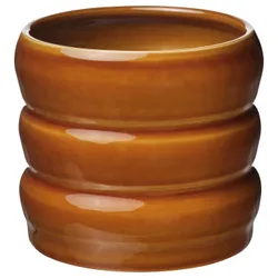 IKEA HASSELBUKETT(806.218.21) Горшок, Внутренний/внешний/коричневый-желтый