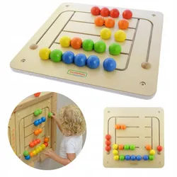 ДЕРЕВ'ЯНА ДОШКА ДЛЯ МАНІПУЛЯЦІЙ MONTESSORI MASTERKIDZ БЮЗЕР ГРА-ЛАБІРИНТ