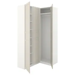 IKEA PAX(592.213.73) угловой шкаф, белый/Флисбергет светло-бежевый