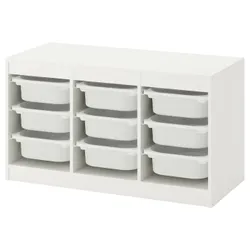 IKEA TROFAST(292.284.70) полка с контейнерами, белый / белый