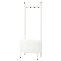 IKEA HEMNES Вішалка для одягу з тумбою, білий (303.966.55)