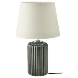 IKEA SNÖBYAR  Настольная лампа, серо-бирюзовая керамика / серая (504.504.01)